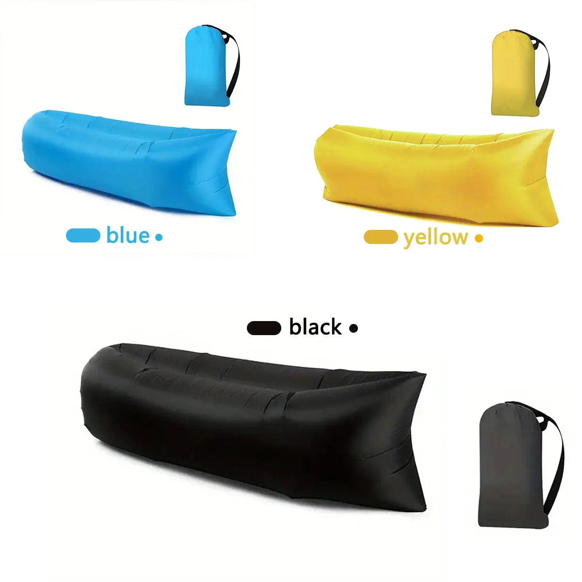 Inflatable Lounger Air Sofa Hammock for Backyard, Beach, Camping