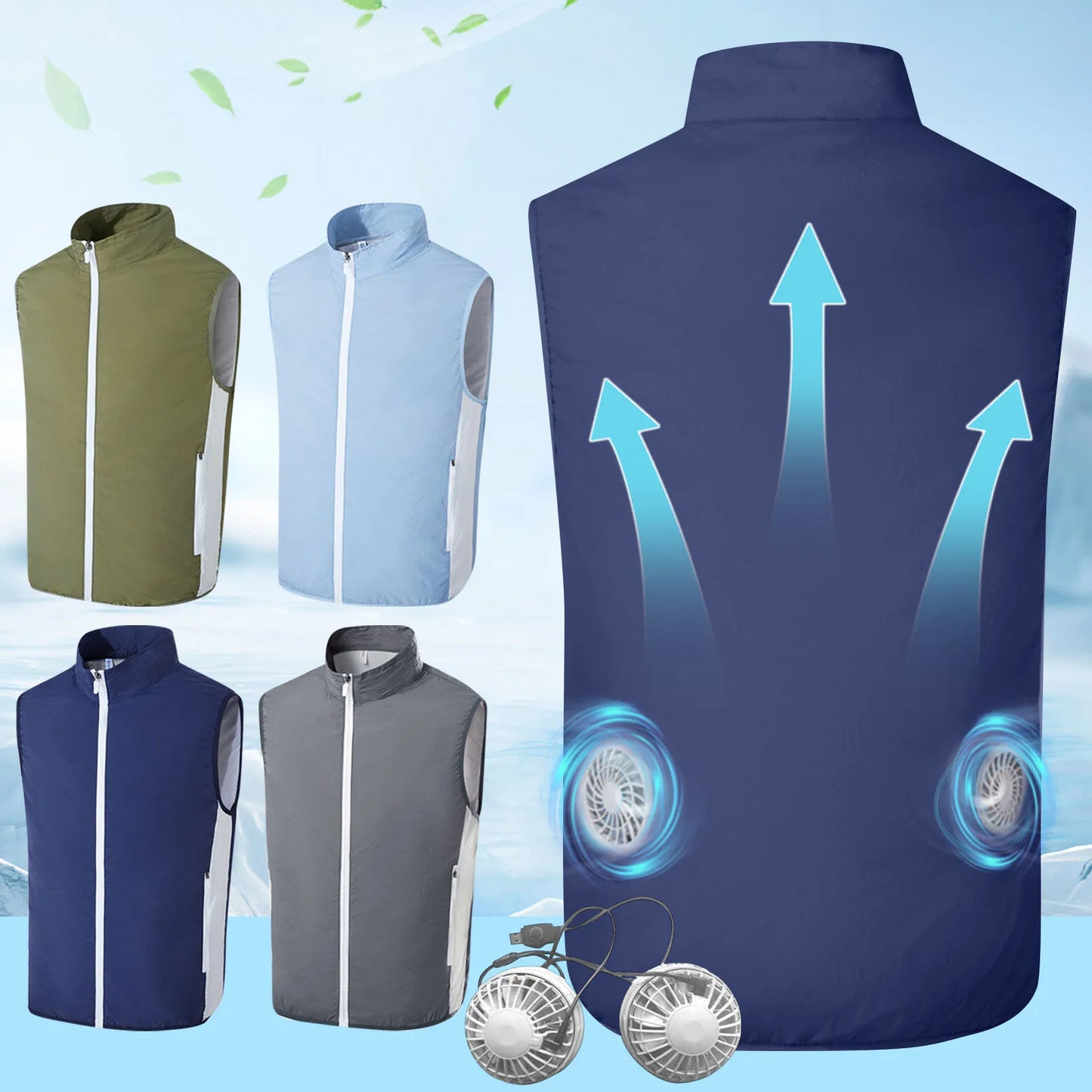 Wearable Cooling Fan Vest