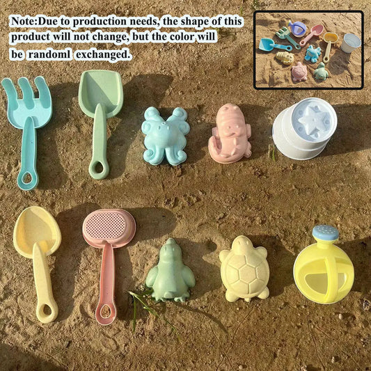 Beach Sand and Water Toy Set with Folding Bucket