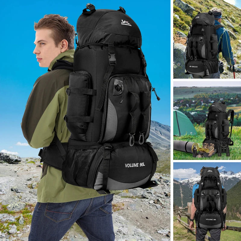 90L Waterproof Hiking Backpack – Large-Capacity Trekking Bag for Camping & Travel