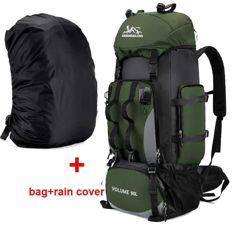 90L Waterproof Hiking Backpack – Large-Capacity Trekking Bag for Camping & Travel