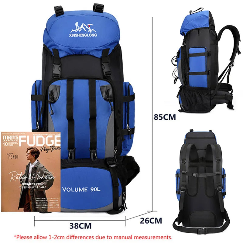 90L Waterproof Hiking Backpack – Large-Capacity Trekking Bag for Camping & Travel