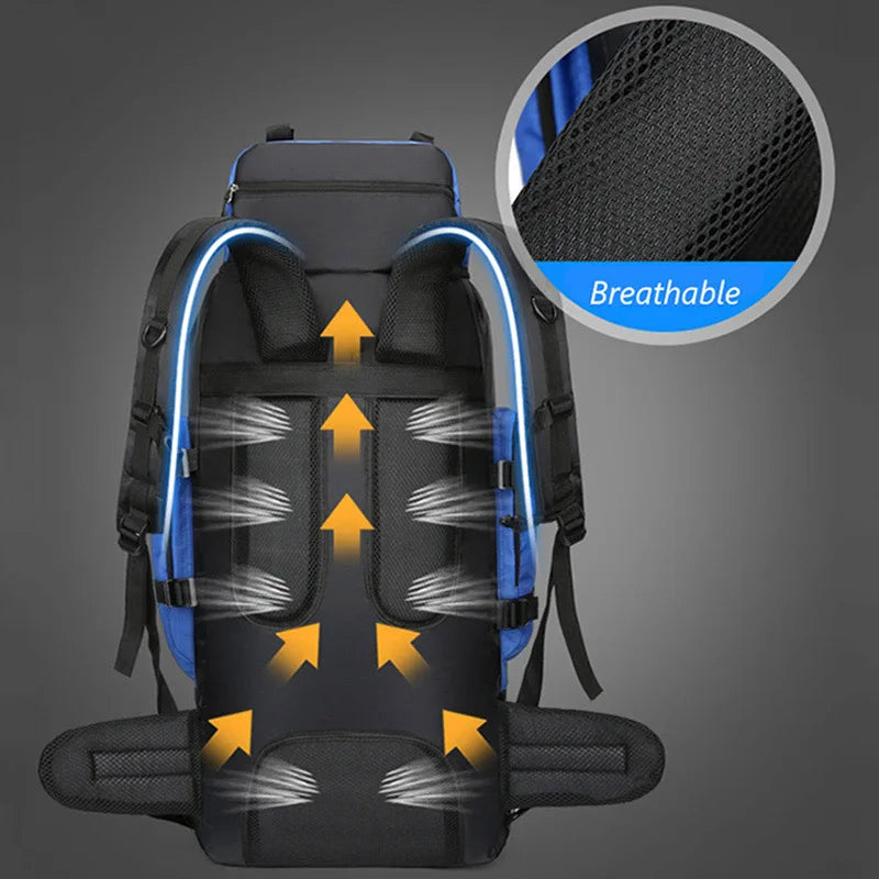 90L Waterproof Hiking Backpack – Large-Capacity Trekking Bag for Camping & Travel
