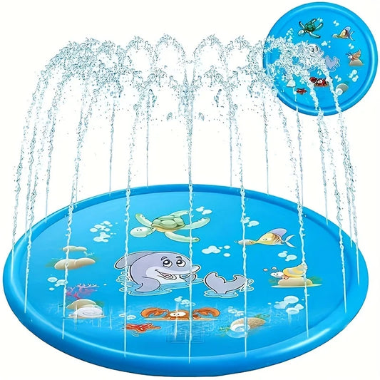 Inflatable Dolphin Water Sprinkler Mat for Kids