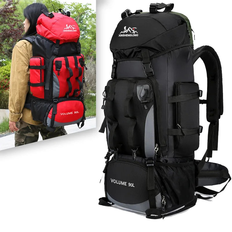 90L Waterproof Hiking Backpack – Large-Capacity Trekking Bag for Camping & Travel