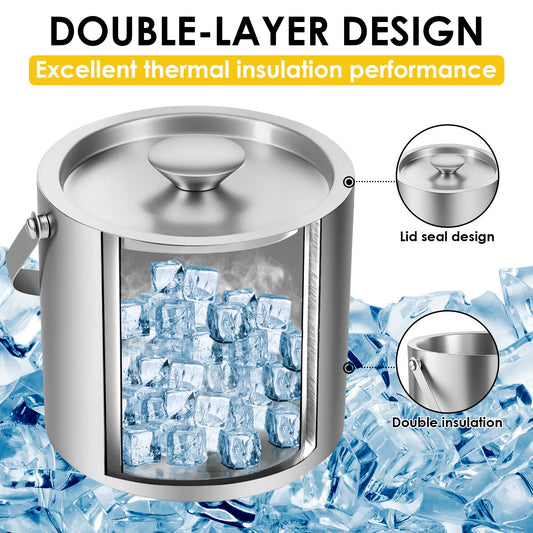 2/3L Insulated Stainless Steel Beverage Cooler