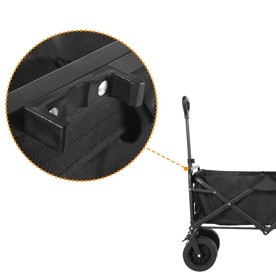 Heavy-Duty Folding Utility Wagon – Collapsible Trolley Cart for Beach, Camping & Garden Use